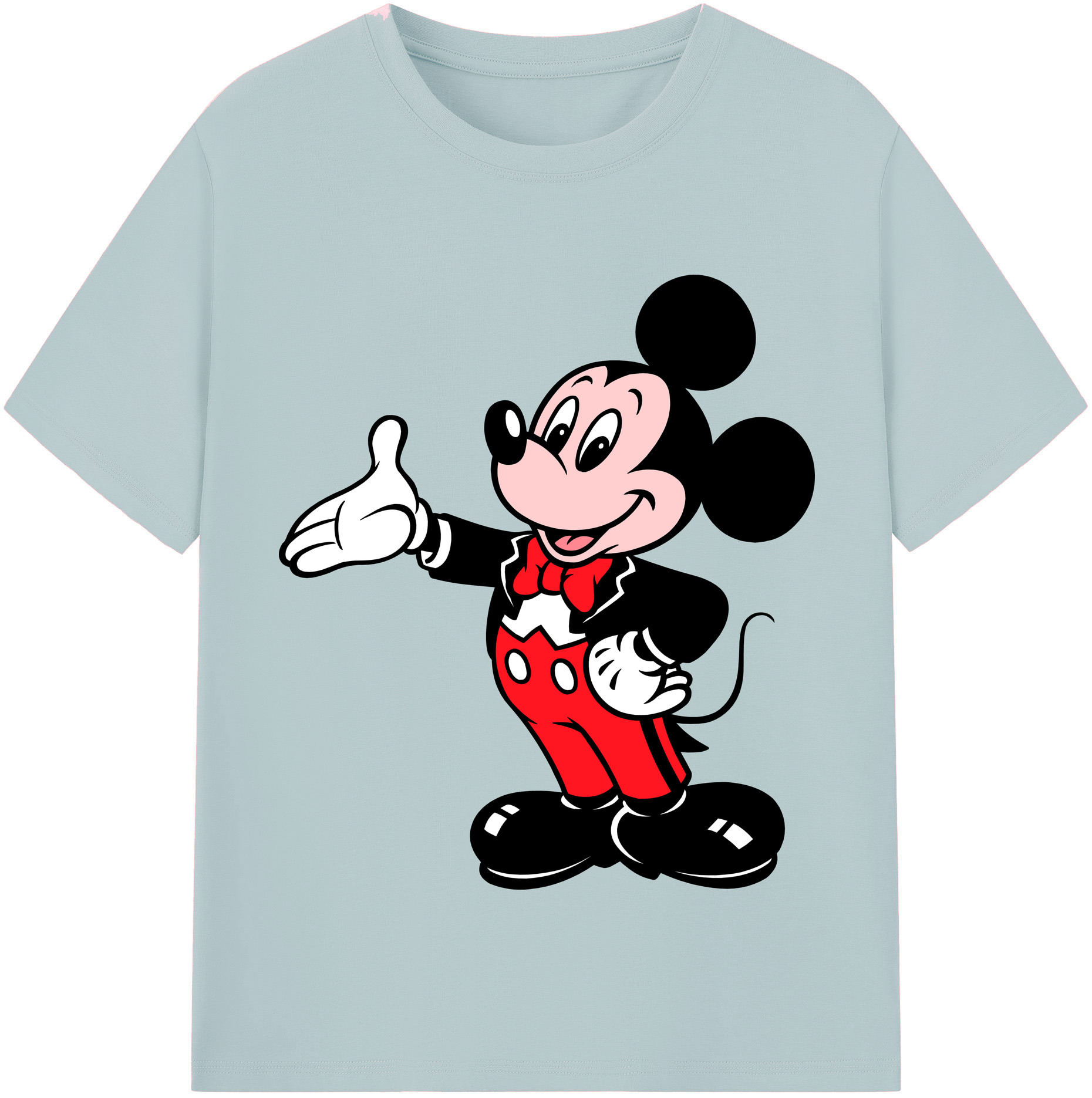 （画像用） ミッキーマウス Mickey Mouse 綿100％半袖Tシャツ（フロントプリント）